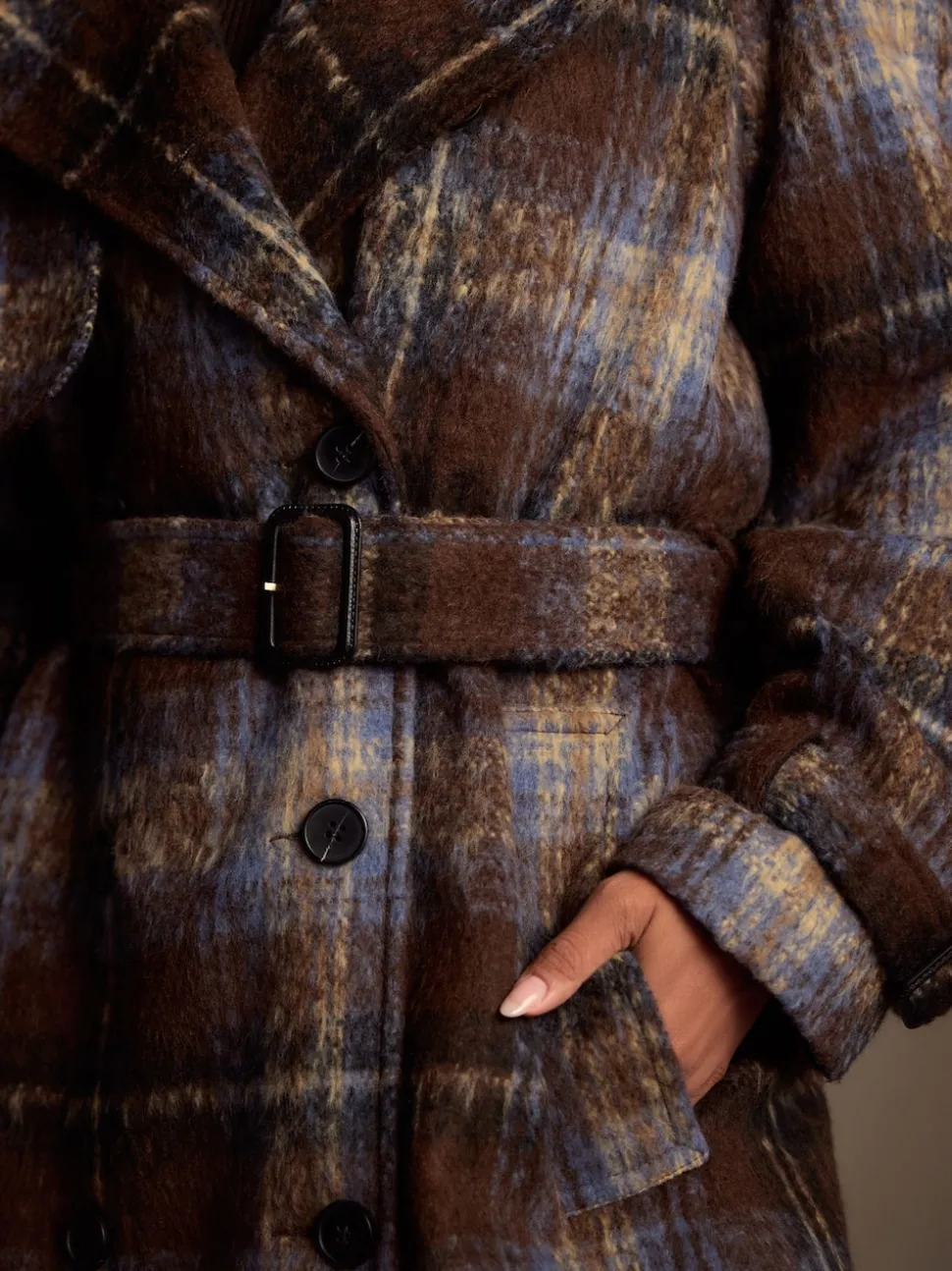 Chocoldebruin geruit - Trenchcoat