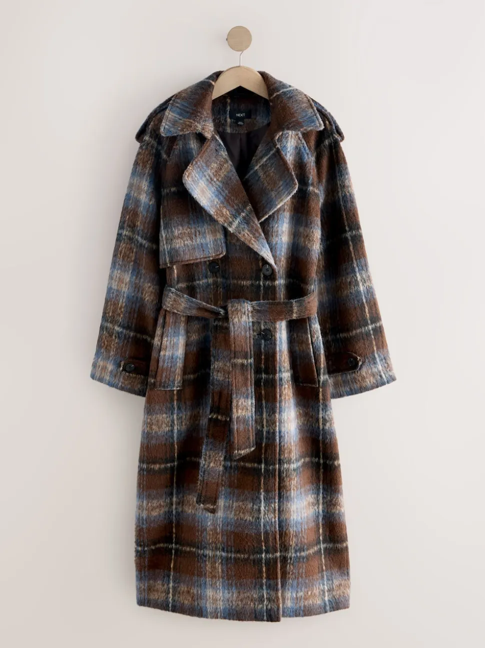 Chocoldebruin geruit - Trenchcoat
