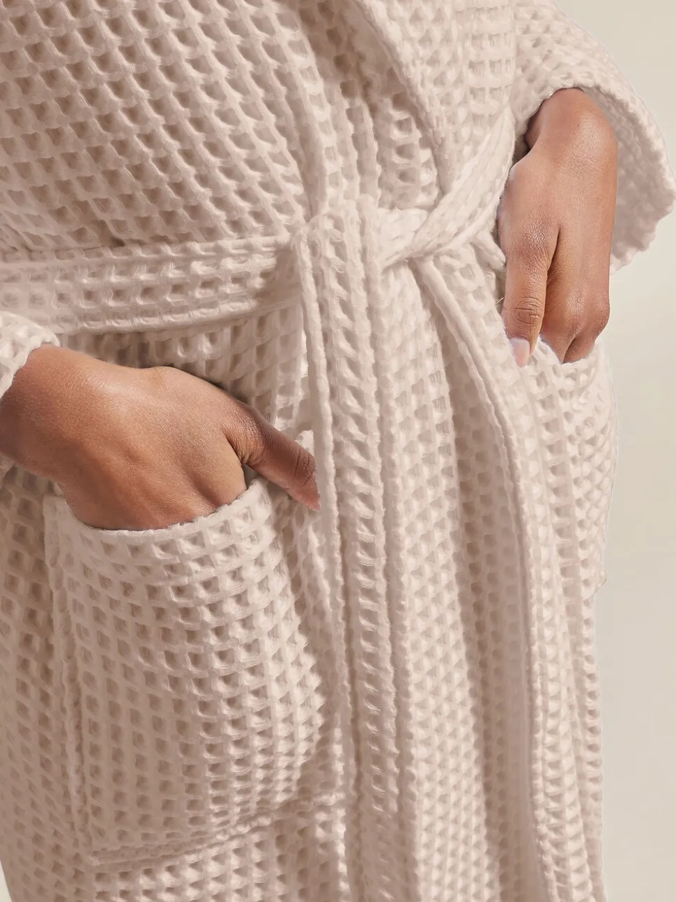 Christy Waffle Weave Kimono Style Robe