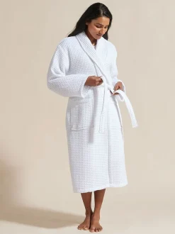Christy Waffle Weave Kimono Style Robe