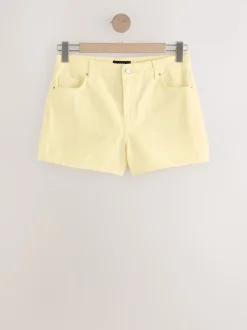 Citroengeel - Denim shorts voor jongens