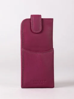 Cranberry - Lakeland Leather Glasses Case