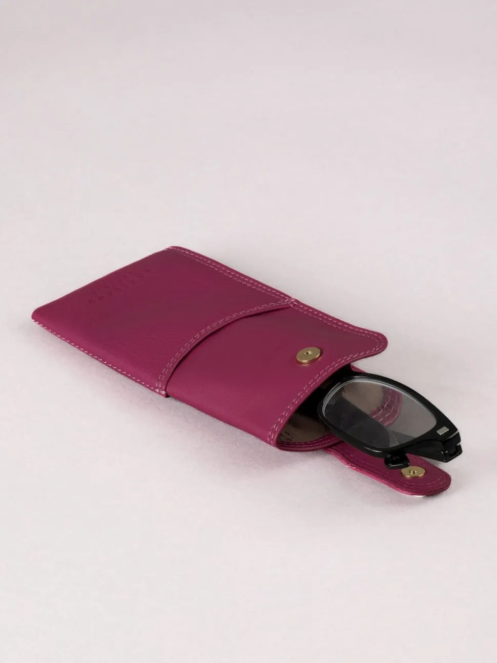 Cranberry - Lakeland Leather Glasses Case