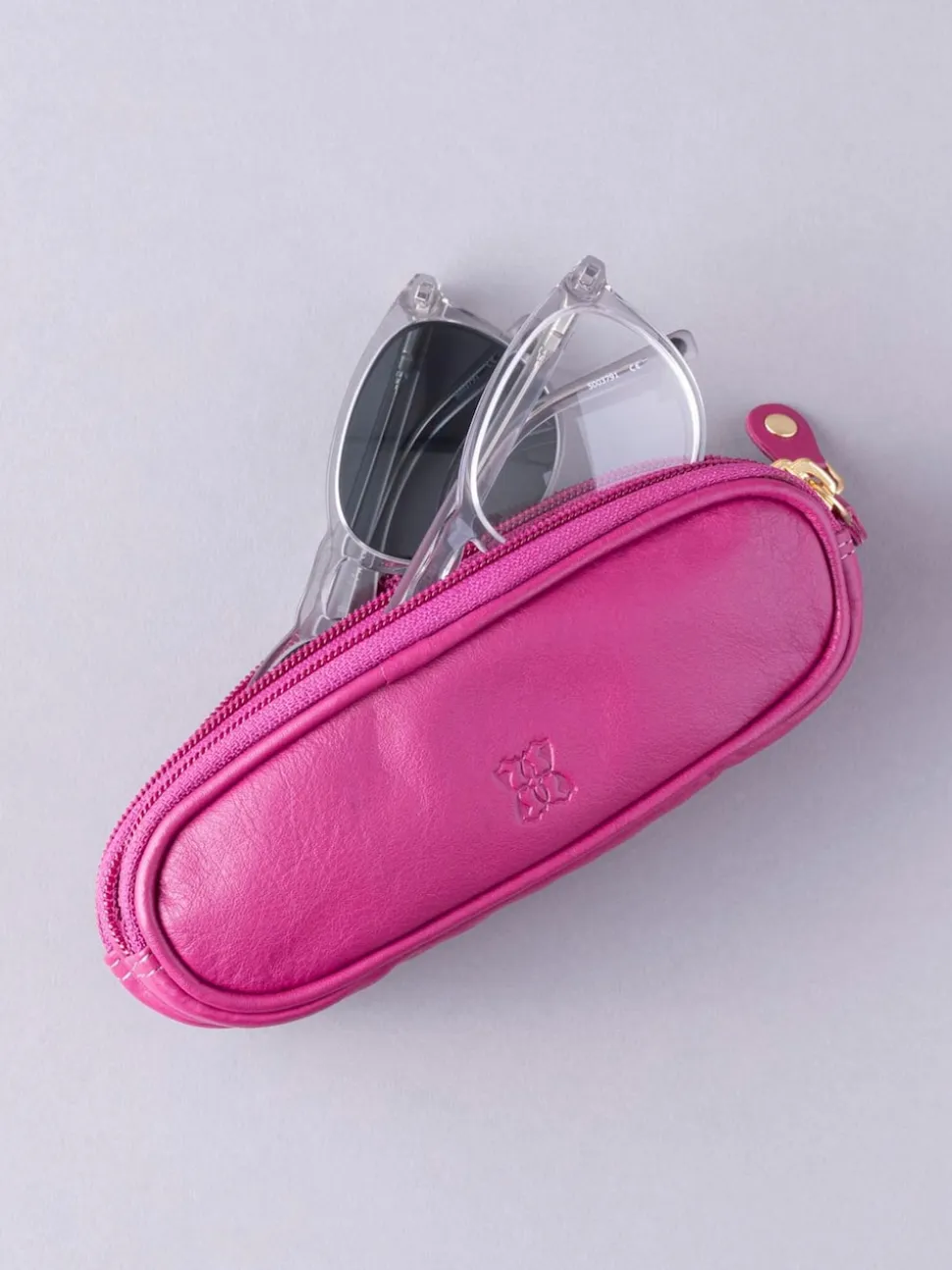 Cranberry - Lakeland Leather dubbele brillenkoker