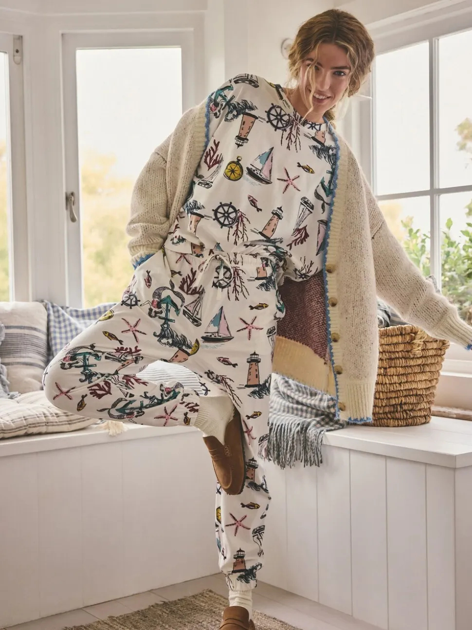 Cream Mermaid - Pyjama met lange mouwen