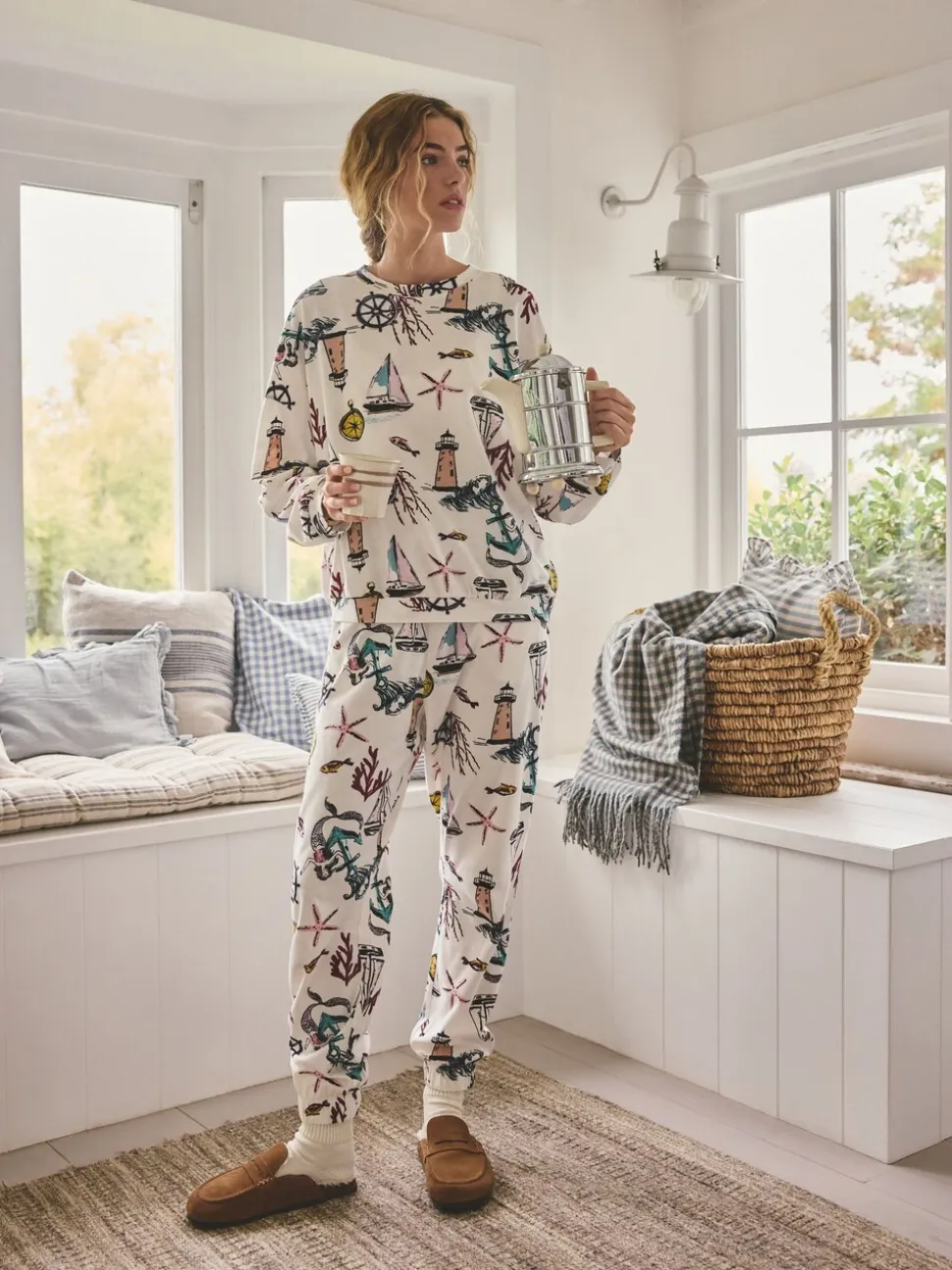 Cream Mermaid - Pyjama met lange mouwen