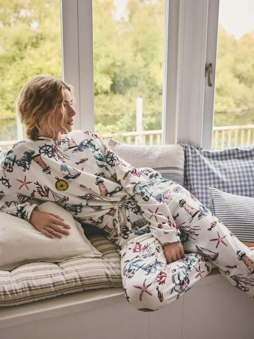 Cream Mermaid - Pyjama met lange mouwen