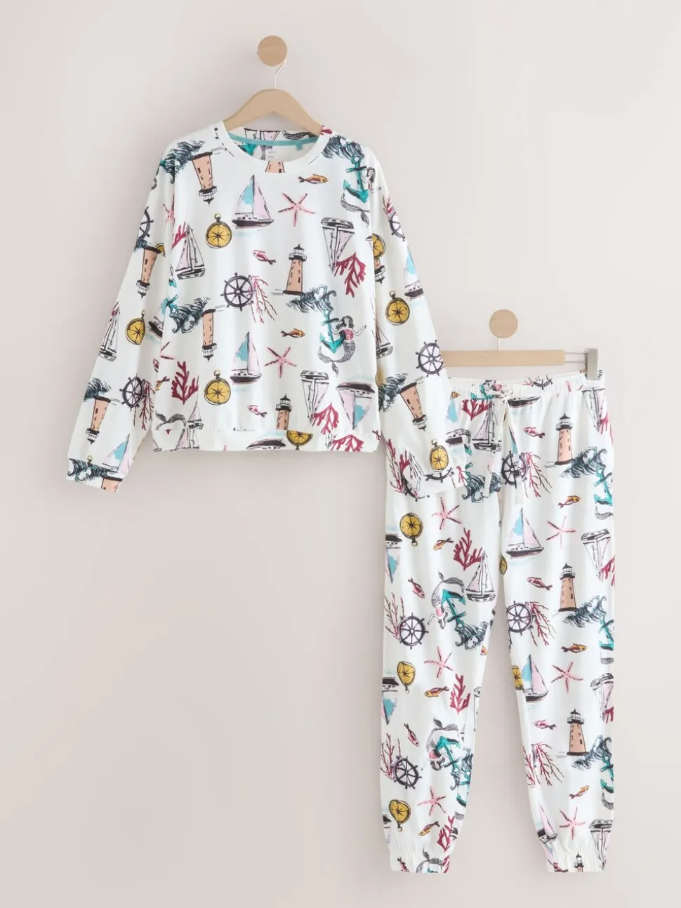 Cream Mermaid - Pyjama met lange mouwen