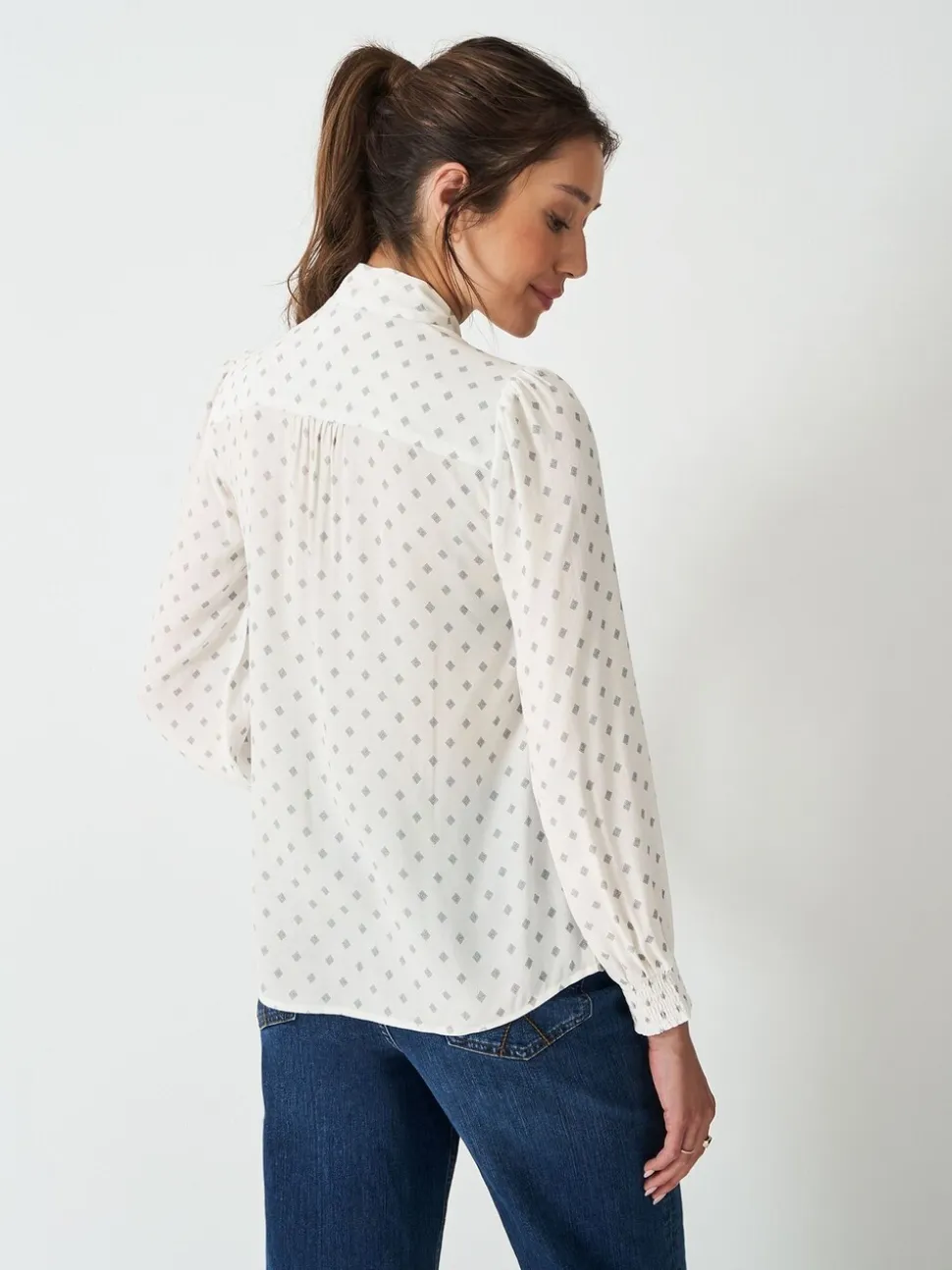 Crew Clothing Willa Tie Neck Blouse