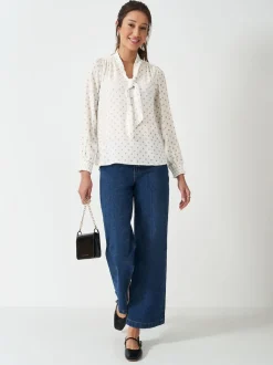 Crew Clothing Willa Tie Neck Blouse