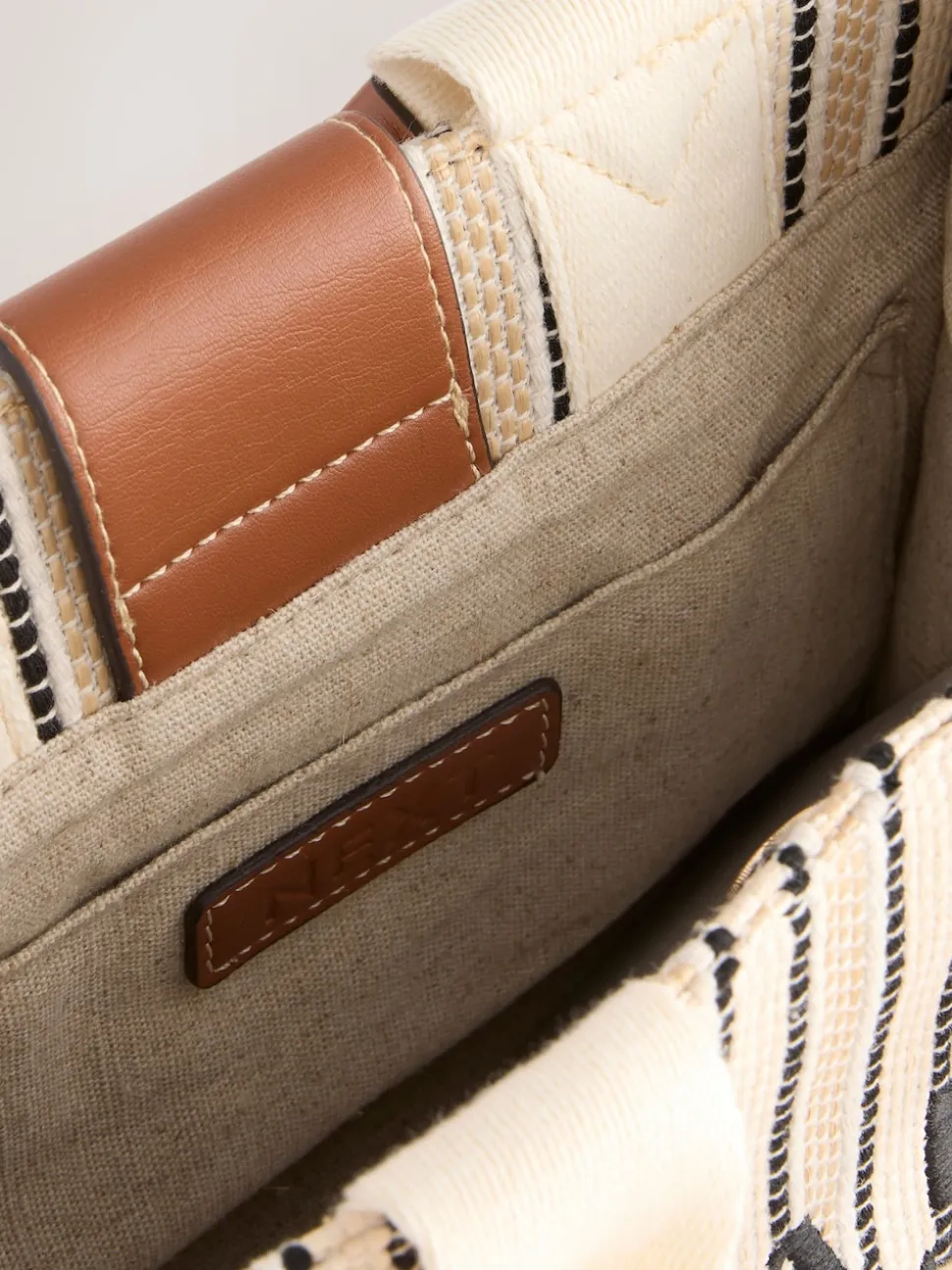 Crème - Canvas handtasje