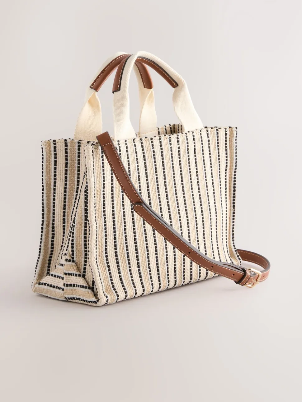 Crème - Canvas handtasje