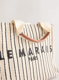 Crème - Canvas handtasje
