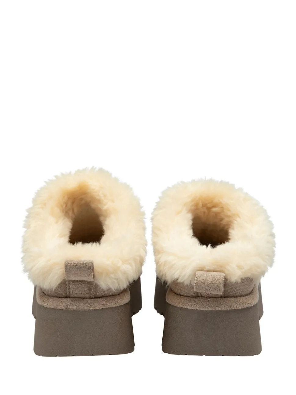 Crème - Dunlop Faux Suede Mule Slippers