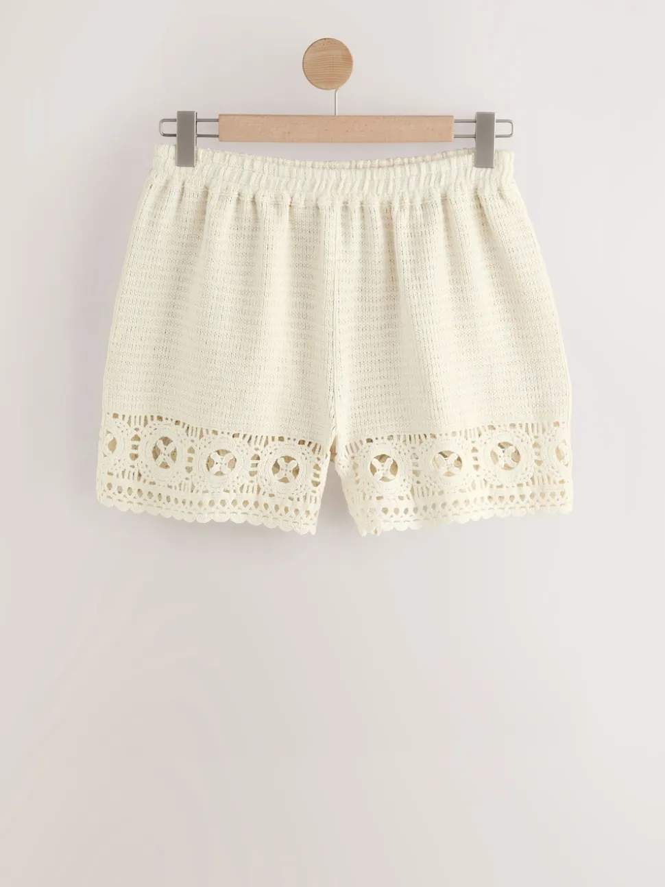 Crème - Gehaakte zomershorts
