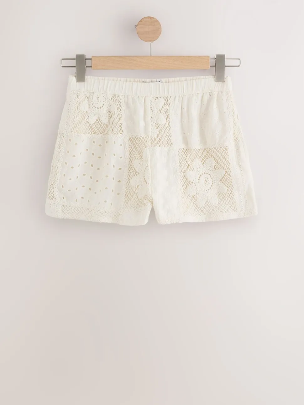 Crème - Gehaakte zomershorts