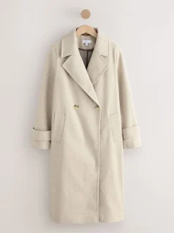 Crème - Lange maxi-jas