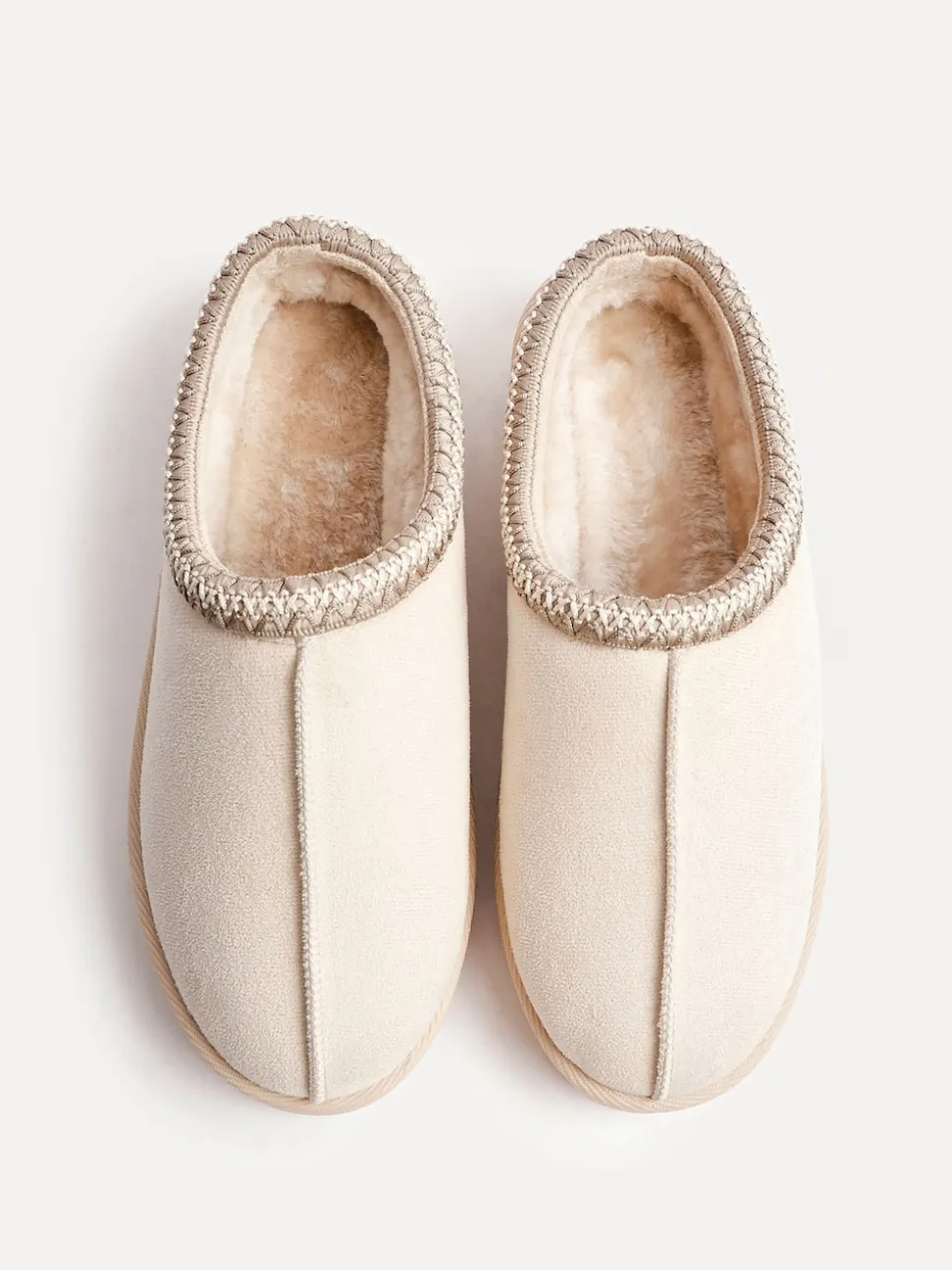Crème - Linzi Tana Faux Suede Slip-On Slippers