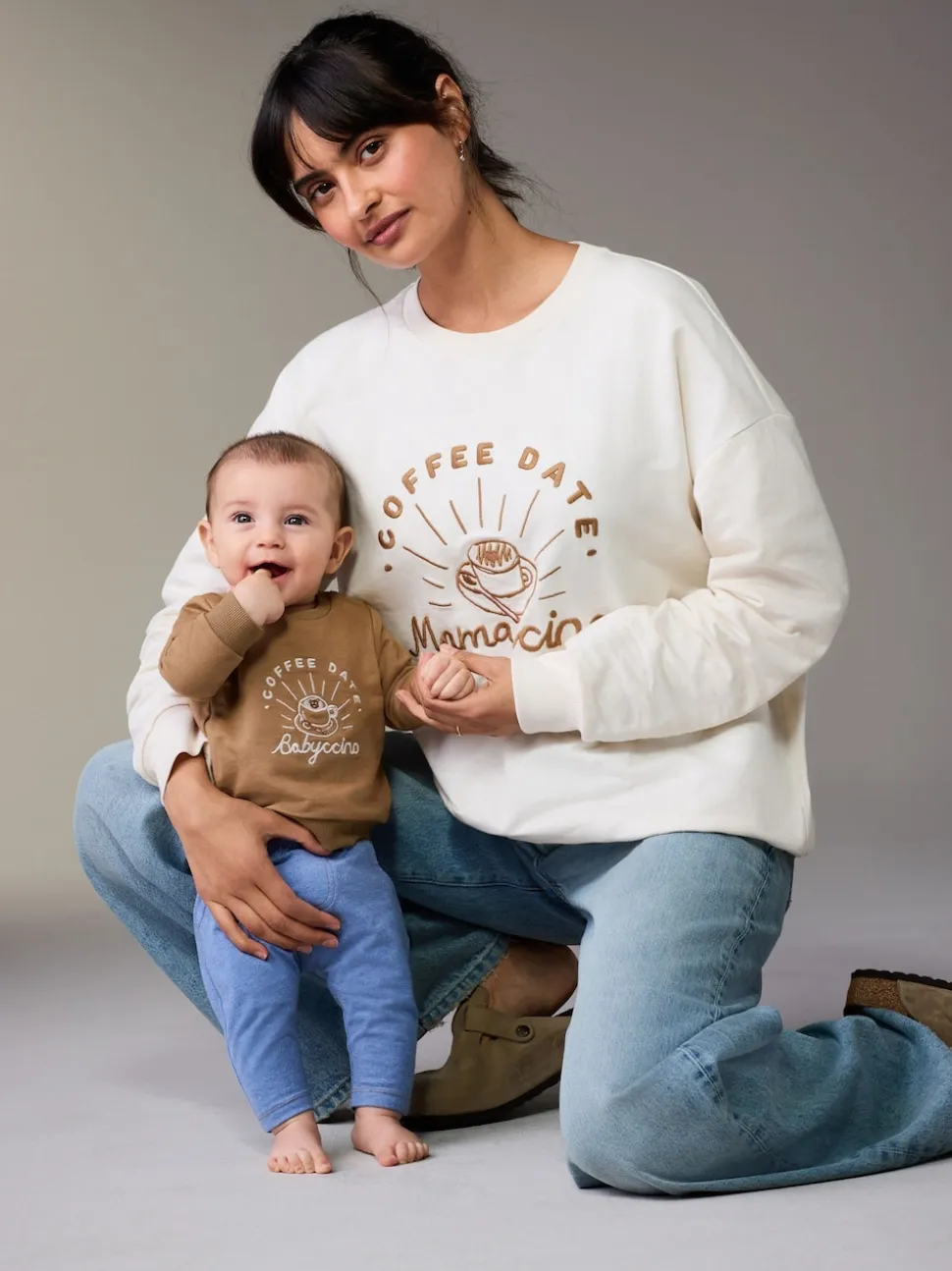 Crème - Maternity Mini Me Sweatshirt Set