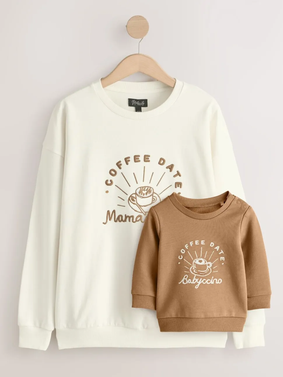 Crème - Maternity Mini Me Sweatshirt Set