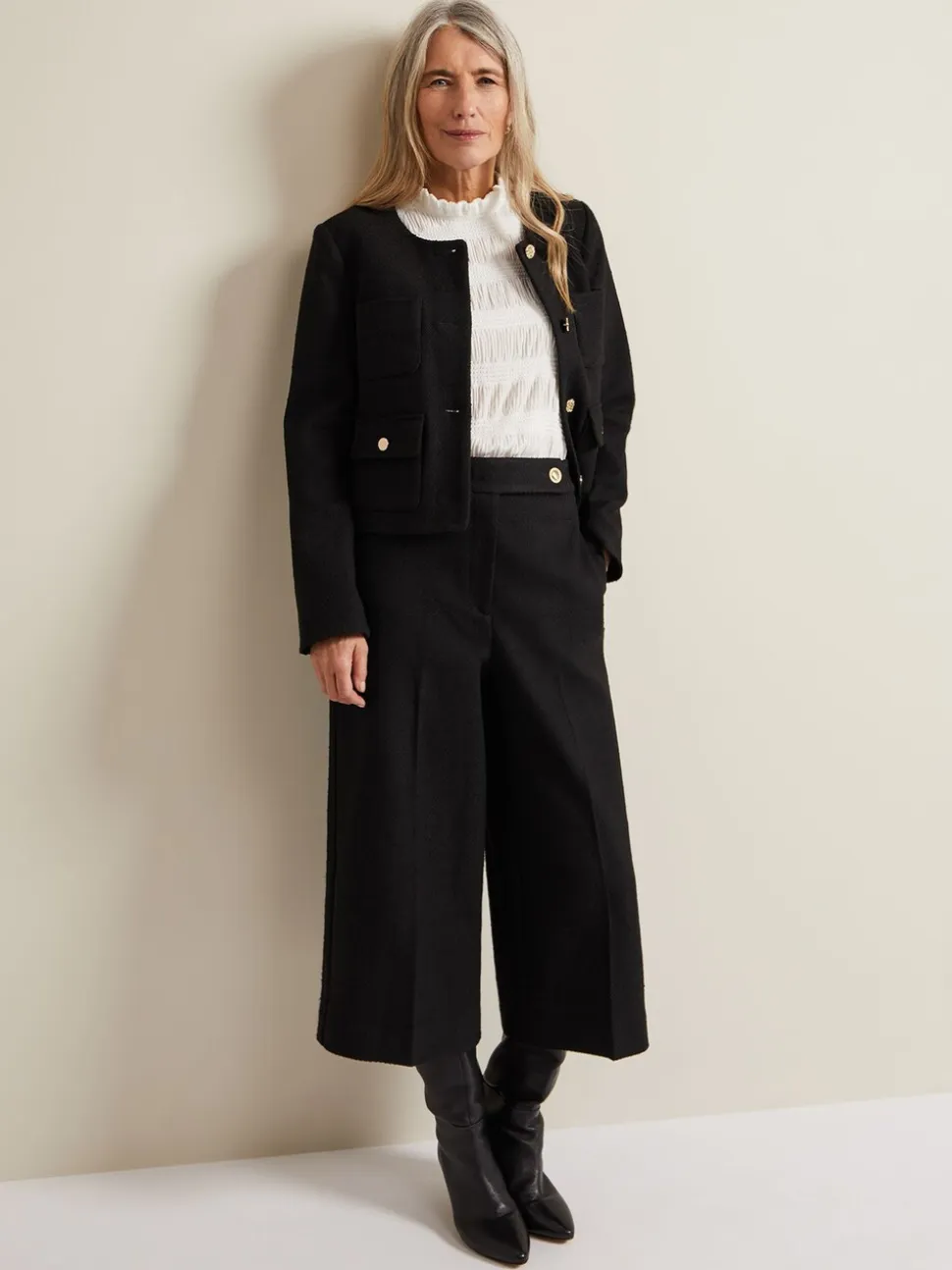 Crème - Phase Eight Samiha blouse met textuur
