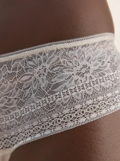 Crème - Premium kanten slipjes