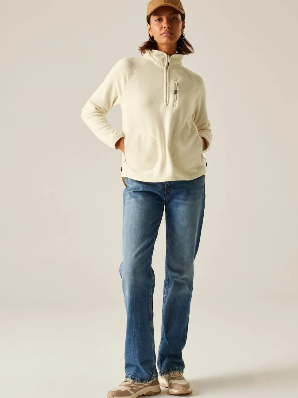 Crème - Regatta Womens Frankie Half Zip Fleece