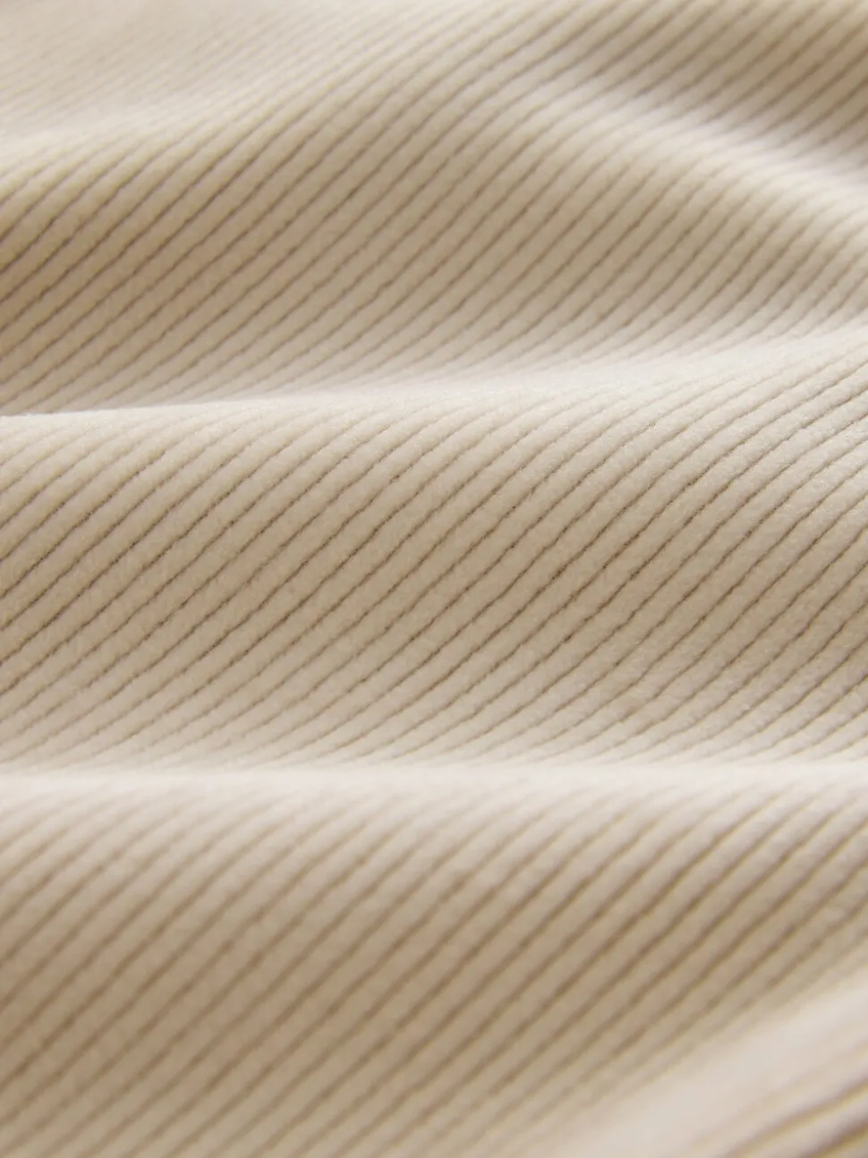 Crème - Soft Feel Cord Wide Leg Trousers