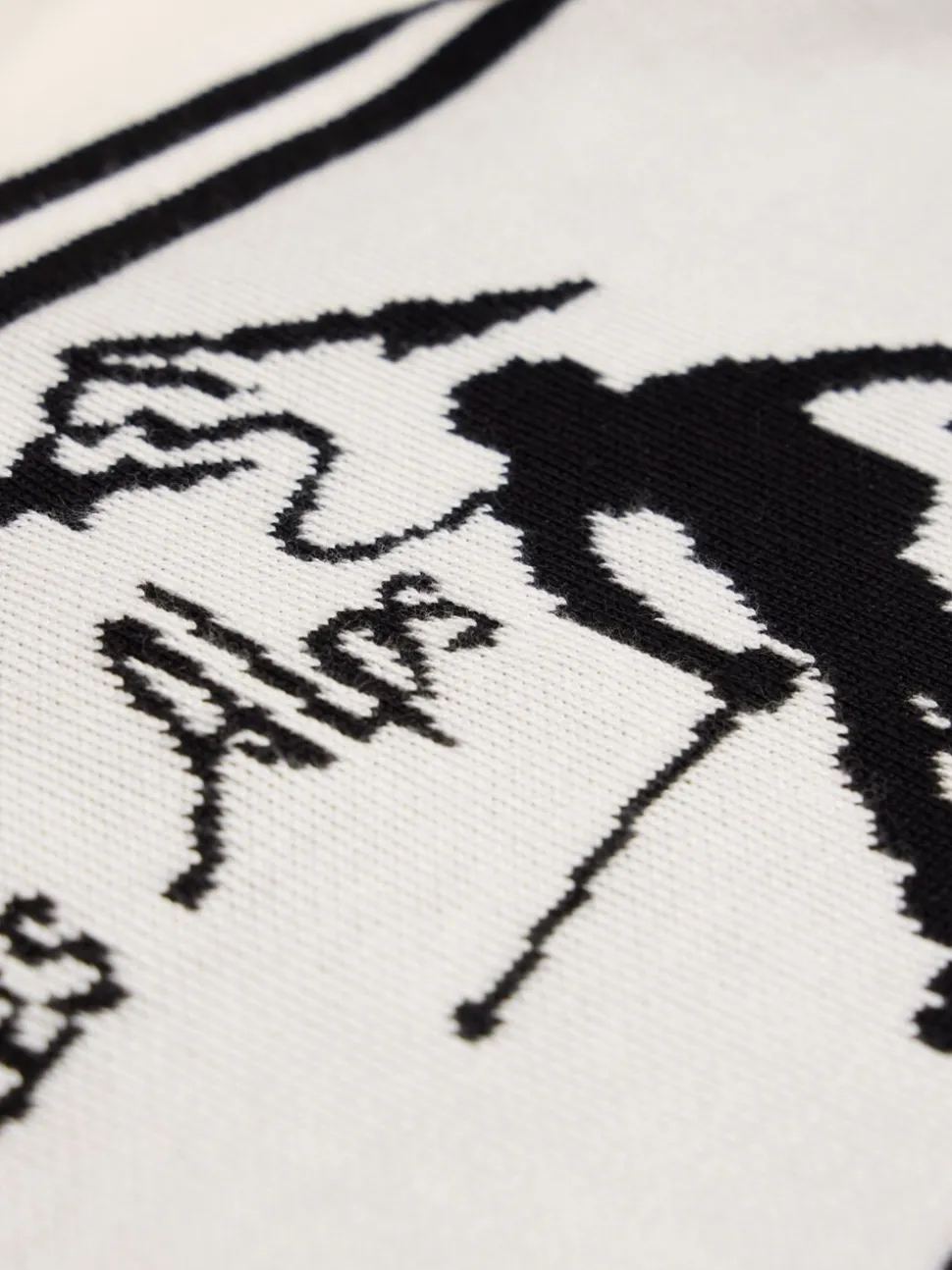 Crème - The Little Tailor 'Les Alps' Slim fit Crème lichte ski-Kerstmis Trui