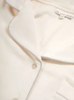 Crème - The Little Tailor luxe kerstpyjama van zacht aanvoelend velours