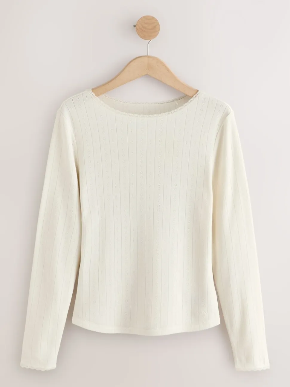Crème - Thermal Maximum Warmth Cosy Pointelle Long Sleeved Top