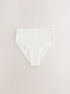 Crème/roze/zwart - Set van 3 slips van katoenmix zonder VPL