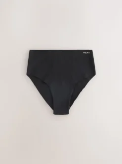 Crème/roze/zwart - Set van 3 slips van katoenmix zonder VPL