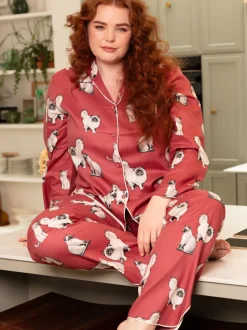 Cyberjammies Cat Print Long Sleeve Pyjamas Set