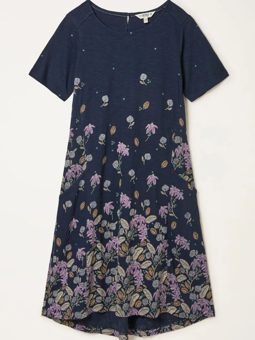 Dark Navy Leaves - FatFace - Jersey jurk