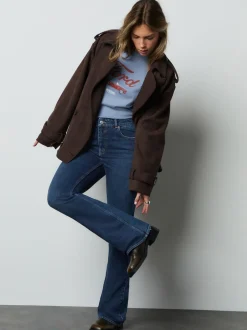Denim donkerblauw - Mid Rise Authentic Bootcut Jeans