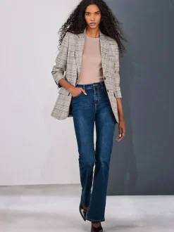 Denim donkerblauw - Mid Rise Stretch Bootcut Jeans