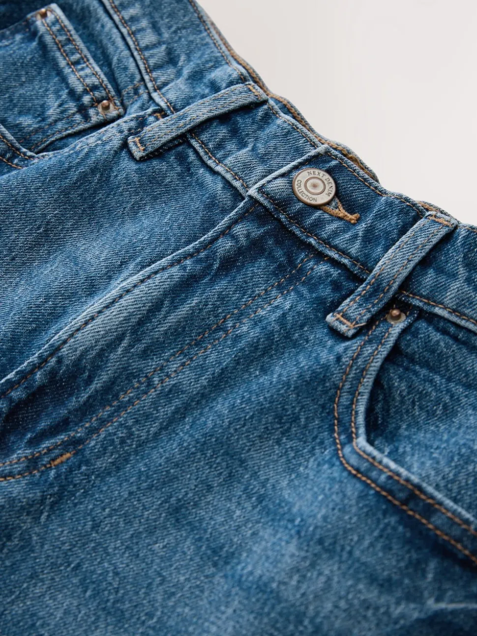 Denim donkerblauw - Mom Comfort Jeans met Stretch Column