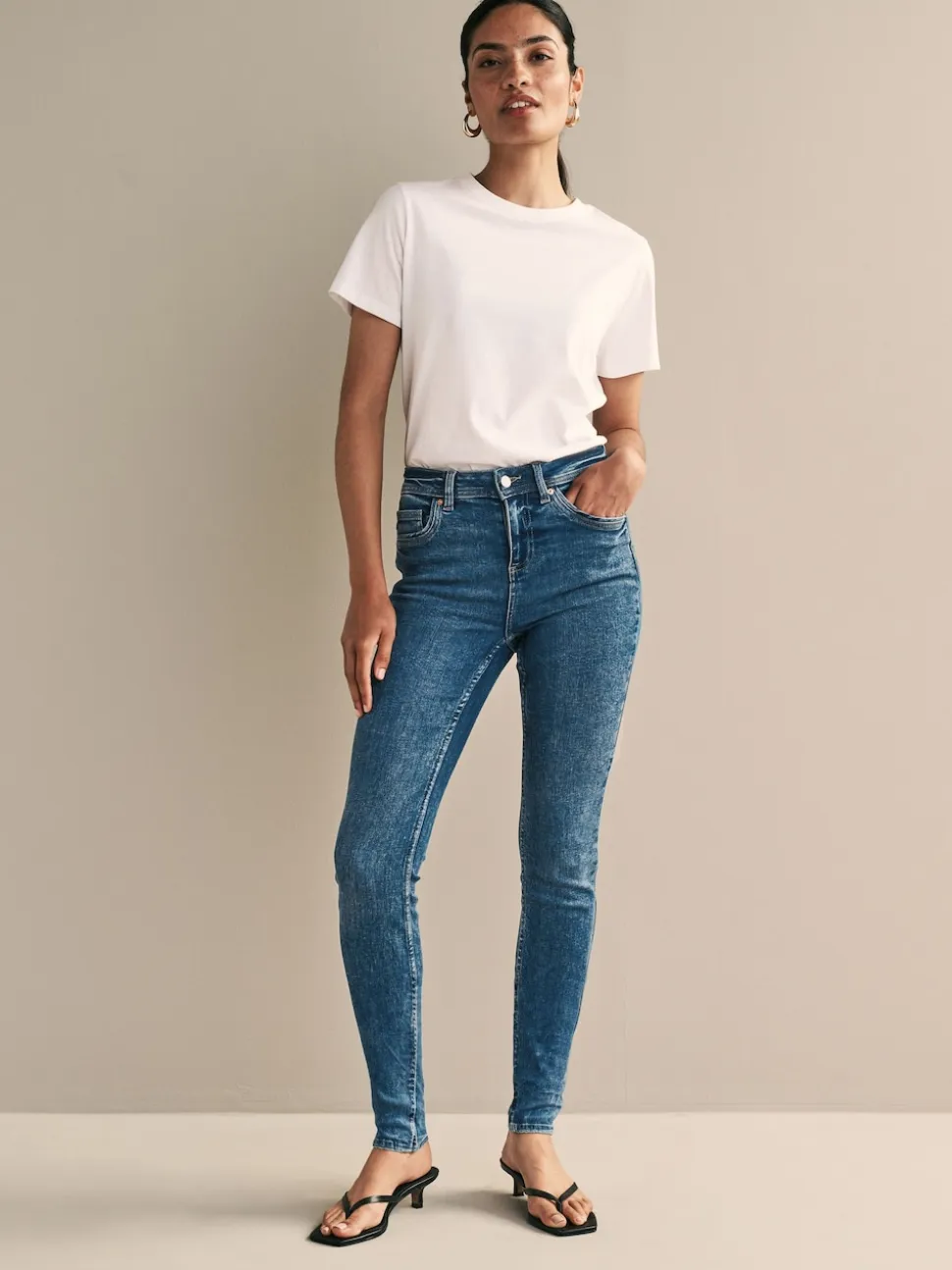 Denim donkerblauw - Superzachte skinny jeans