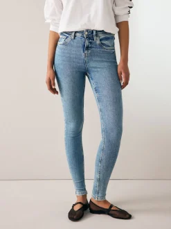 Denim midblauw - Superzachte skinny jeans