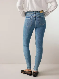 Denim midblauw - Superzachte skinny jeans