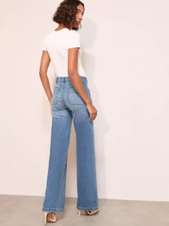 Denim vintage - Friends Like These X Lucy Mecklenburgh alledaagse jeans met wijde pijpen