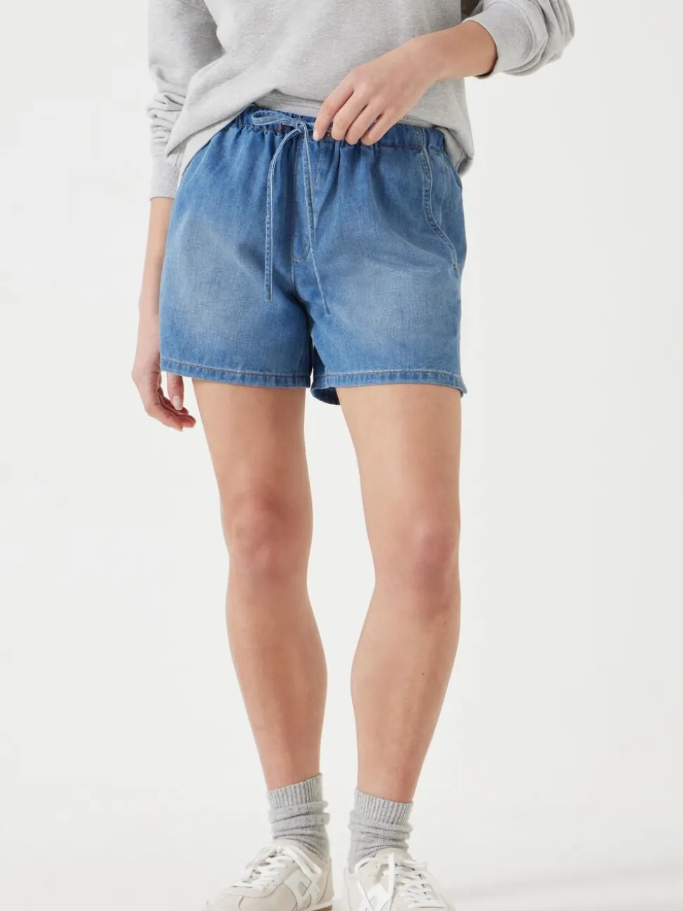 Denimblauw - Hush Betty Pull On Denim Shorts