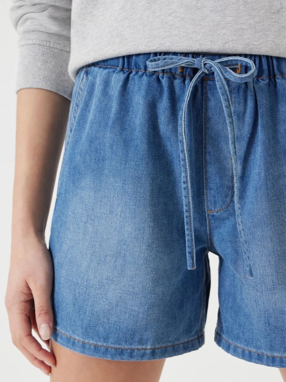 Denimblauw - Hush Betty Pull On Denim Shorts