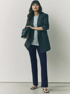 Denim-wassing - Check Jersey Bootcut Leggings