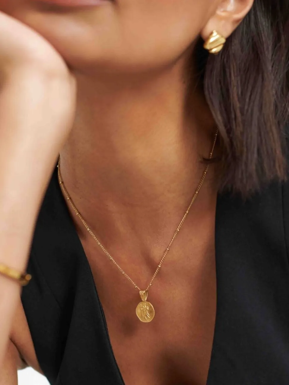 D.Louise Waterproof St. Christopher Necklace