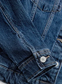 Donkerblauw - Aansluitend denim jack