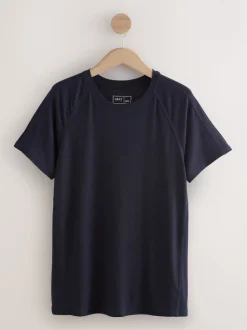Donkerblauw - Active Crew Neck Short Sleeve T-Shirt
