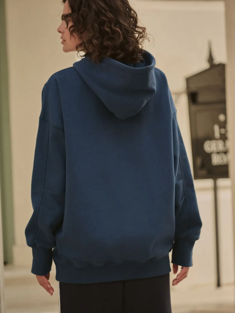 Donkerblauw - Active Longline Overhead Hoodie met superzacht naaddetail en zakken