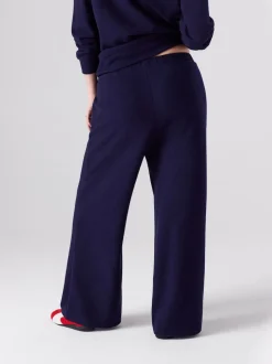 Donkerblauw - Behaaglijke zwangerschapsbroek met wijde pijpen